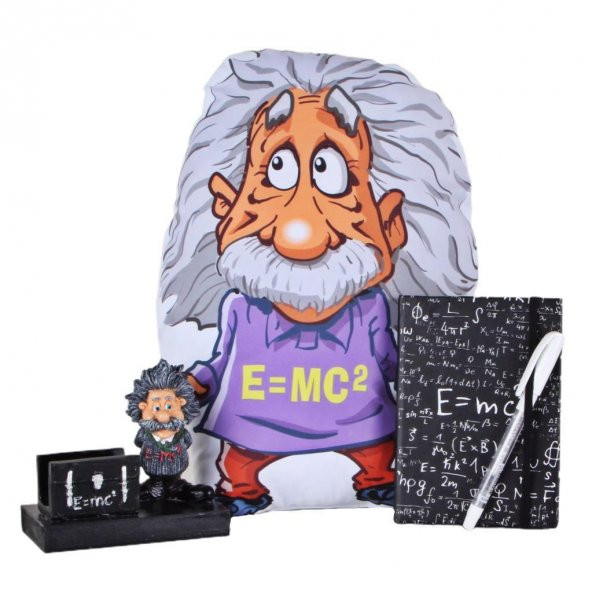 Einstein Yastık Defter Beyaz Kalem Einstein Kartvizitlik - 1