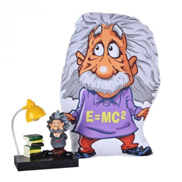 Einstein Yastık Einstein Masa Lambası Işıklı Biblo