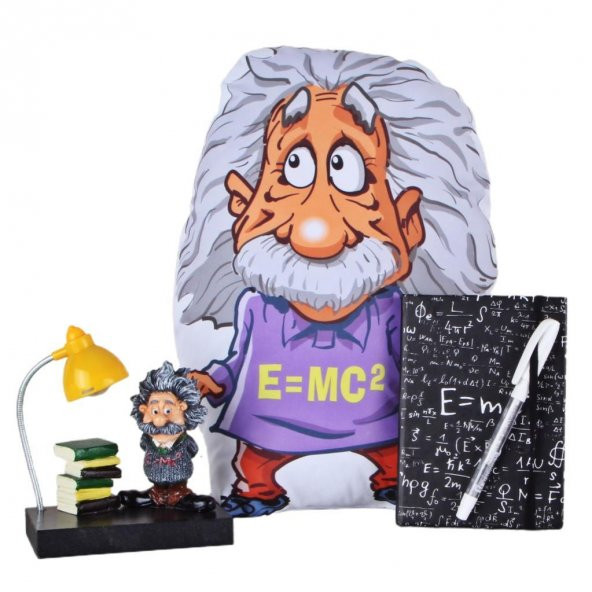 Einstein Yastık Defter Beyaz Kalem Masa Lambası - 1