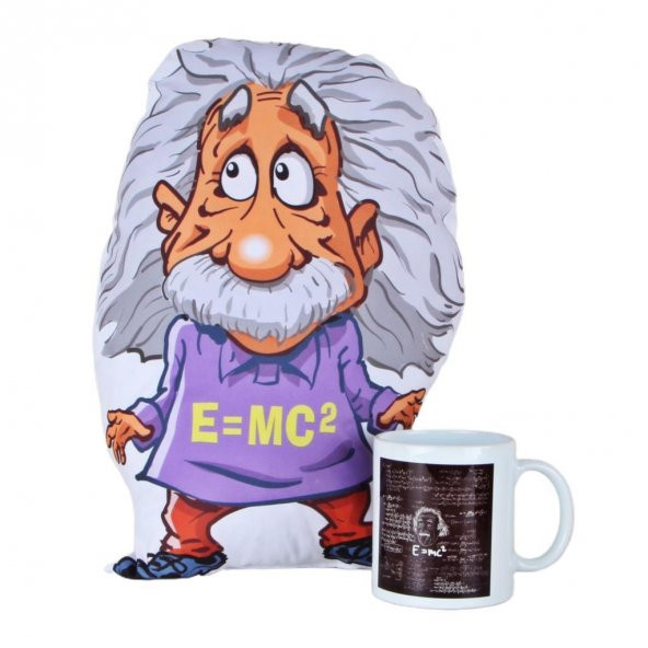 Einstein Yastık Einstein Kupa Hediye Seti