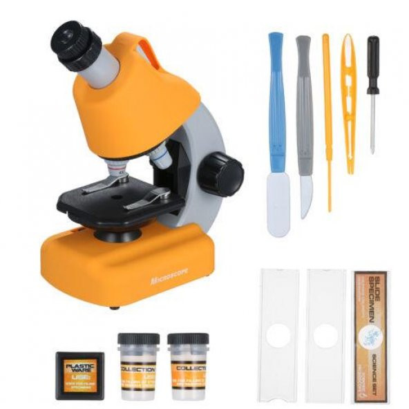 Fonksiyonlu, Led Işıklı, Taşınabilir Eğitici Mikroskop Bilim Seti