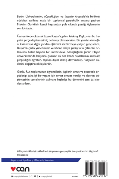 Benim Üniversitelerim Maksim Gorki Can Yayın - 4