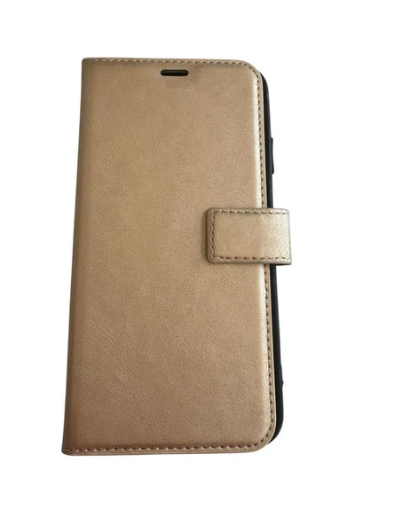 iPhone XS Max ile Uyumlu Cüzdanlı Kılıf Altın - 2