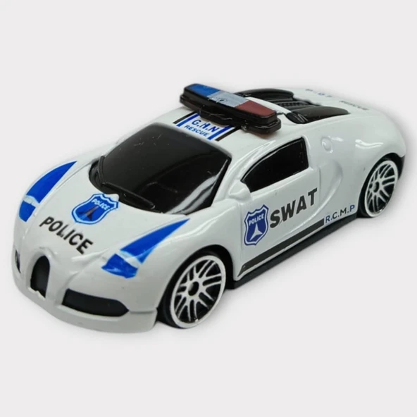 Metal Mini Polis Arabası  8 cm - Polis - 2 - 2