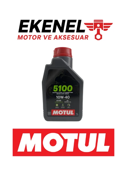 Motul 5100 10W-40 4T Yarı Sentetik Motosiklet Yağı 1 Litre | Ester Teknolojisi