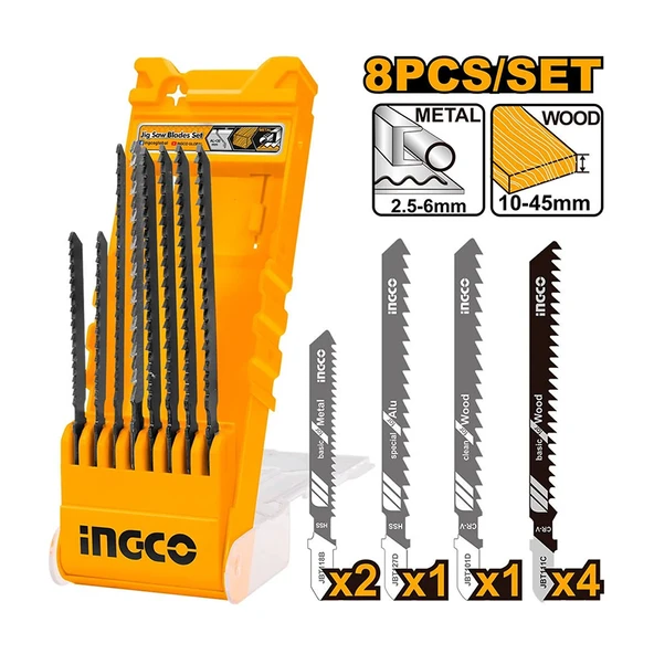 iNGCO AKD8088 8'li Dekupaj Testere Seti - 2