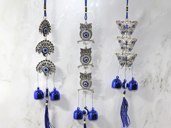 Metal Nazar Boncuğu Çan Alk3502 - 1