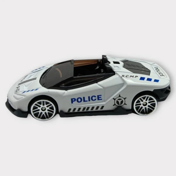 Metal Mini Polis Arabası  8 cm - Polis - 6 - 4