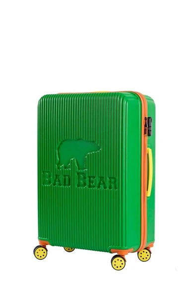 Bad Bear Logo Suitcase 23.01.80.001Y Yeşil Büyük Boy Tekerlekli ABS Valiz 95 Lt. - Resim 6