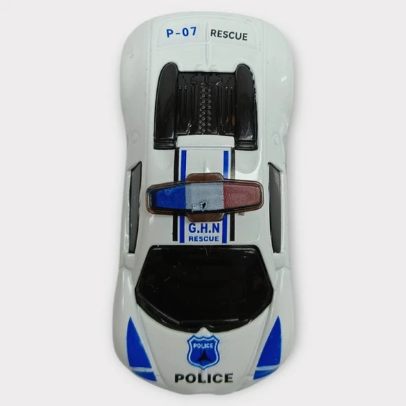 Metal Mini Polis Arabası  8 cm - Polis - 2 - 5
