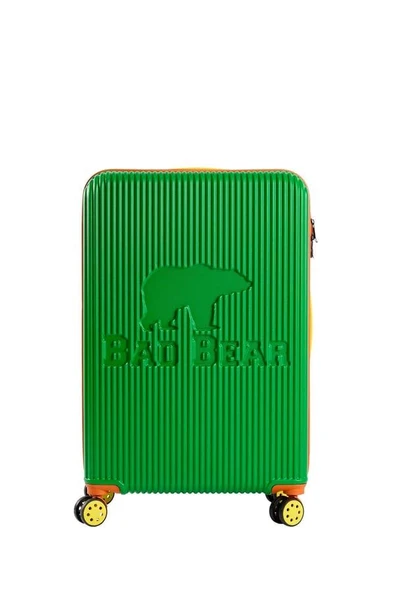 Bad Bear Logo Suitcase 23.01.80.001Y Yeşil Büyük Boy Tekerlekli ABS Valiz 95 Lt. - Resim 7