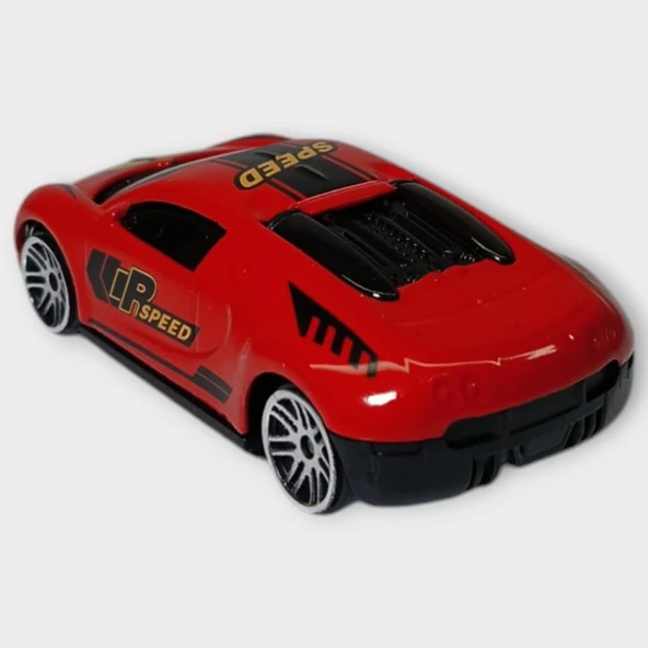 Metal Mini Arabalar  8 cm - Kırmızı - 4 - 5