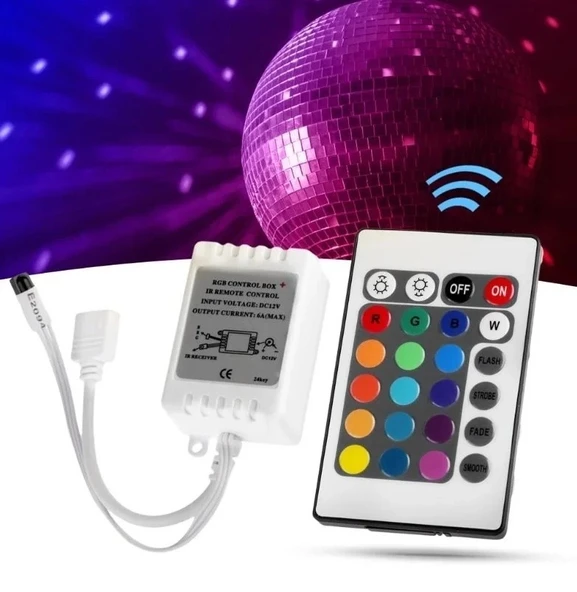 CATA CT-9146 RGB LED şerit Uzaktan Kumanda Modül kontrol cihazı DC12V 6A 72W - 2