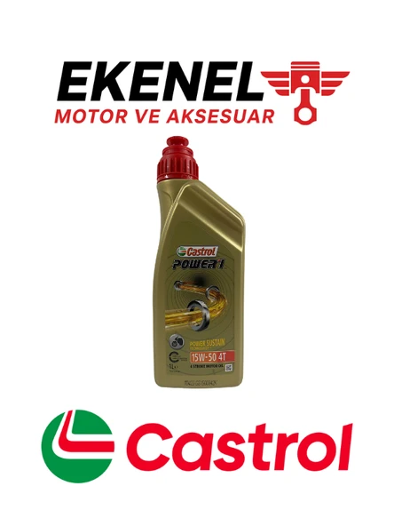 Castrol Power1 15W-50 4T Motosiklet Yağı 1 Litre | Yüksek Sıcaklıkta Maksimum Koruma
