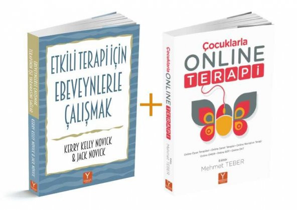 Çocuklarla Online Terapi + Etkili Terapi İçin Ebeveynlerle Çalışmak, 2li Set "Kitap söyleşisi hediyeli"