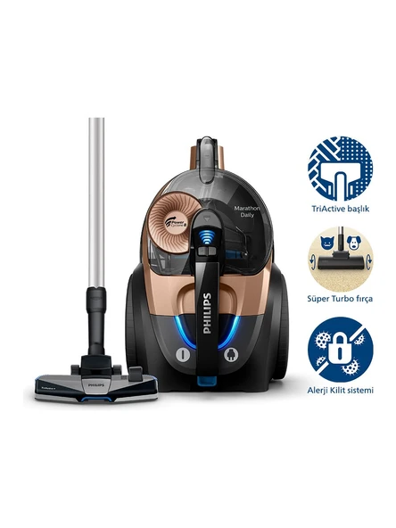 Philips Marathon Daily XB7151/07 900 W Toz Torbasız Süpürge