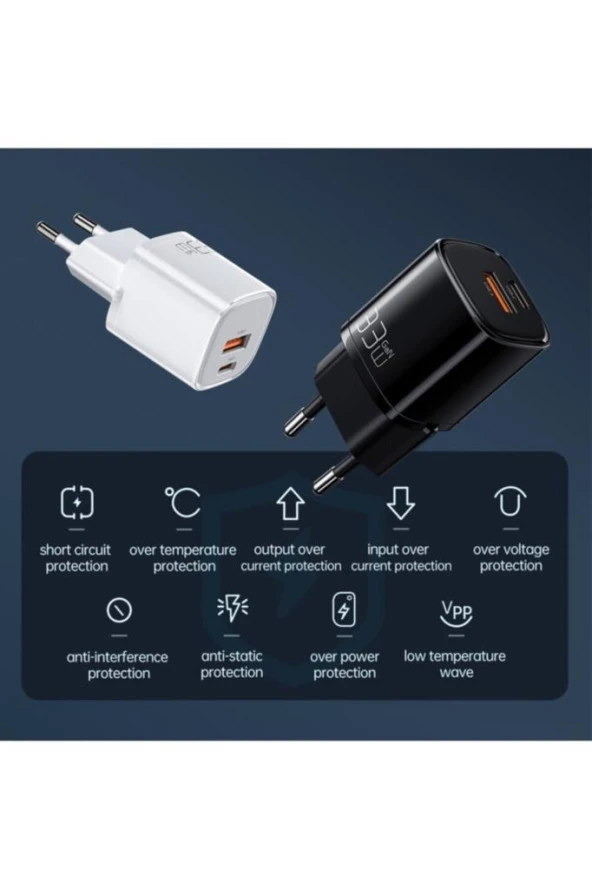 Mcdodo 33W Usb Type-c Mini Hızlı Şarj Adaptörü Gan PD CH-0151 - 4