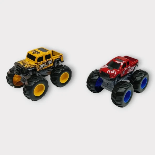 Mini Off-Road Araçlar 2'li - Sarı Kırmızı - 5