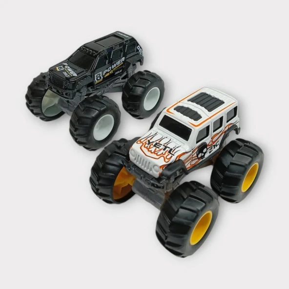 Mini Off-Road Araçlar 2'li - Siyah Beyaz - 5