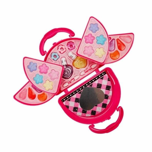 Nessiworld Pretty Pinky 3 Katlı Pembe Çantalı Makyaj Seti ürün görseli 1