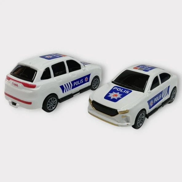 Çek Bırak TOGG Polis Arabası - 2li Beyaz - 5