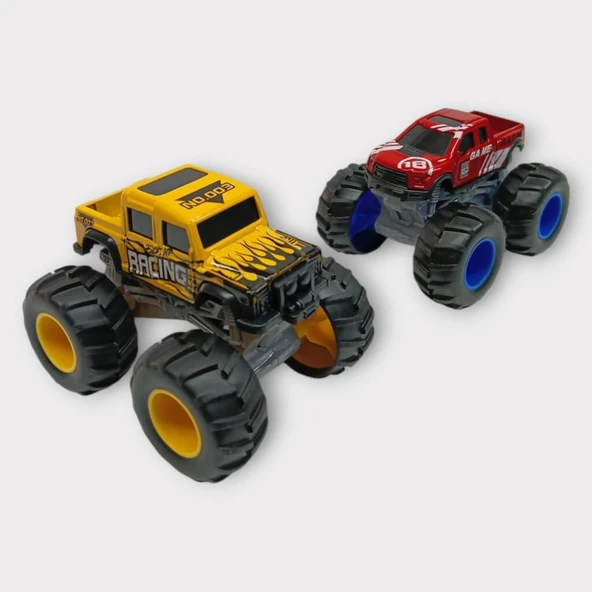 Mini Off-Road Araçlar 2'li - Sarı Kırmızı - 4