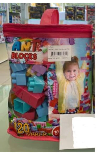 Asya Oyuncak Ant Blocks 120 Parça Çantalı Blocks Pastel Ant122