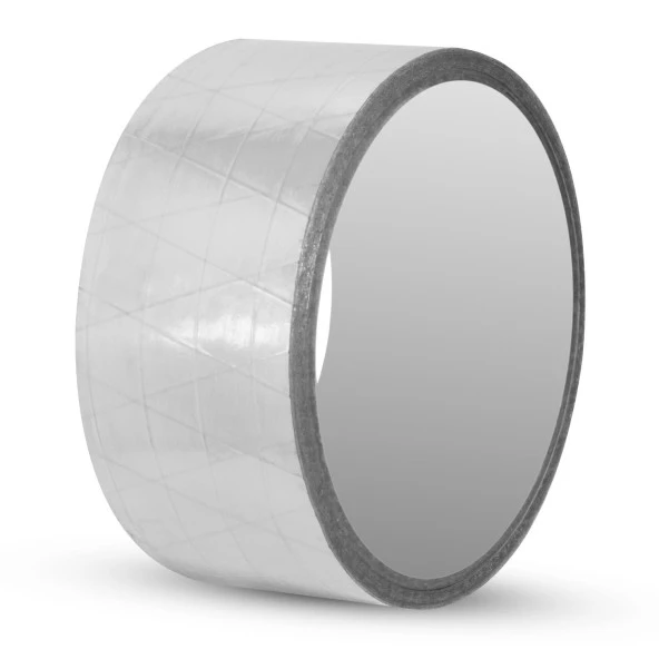 Alüminyum Folyo Bant 48 mm x 5 Mt Sızdırmaz Takviyeli Yanmaz Soba Borusu Bandı - 4