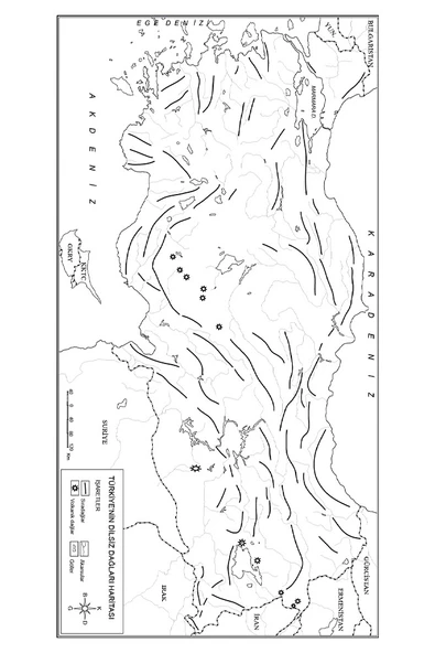 Dilsiz Türkiye Dağlar Haritası A4 10 Adet 21x29.7cm Türkiye Dilsiz Dağlar Harita Fotokopi Proje Ödev Okul - 2