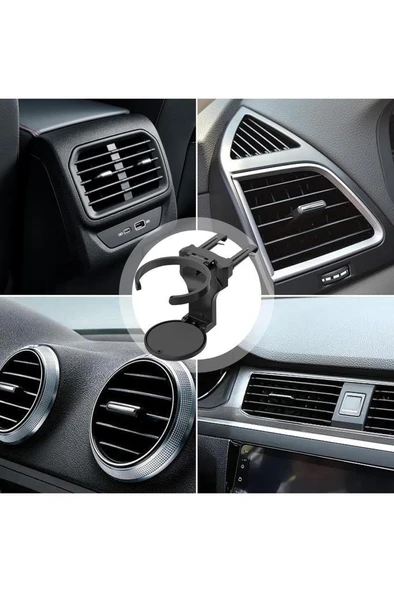 1 Adet Araç İçi Bardaklık Açılır Katlanır Kupa Bardak Şişe Tutucu Araba Klima Kahve İçecek Tutacağı - 7