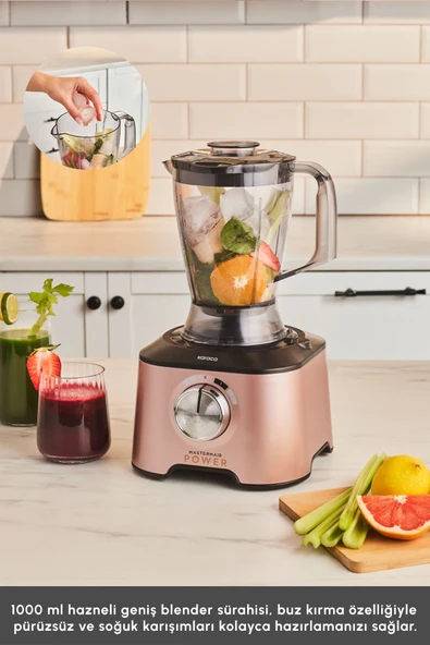 Mastermaid Power Multifunctional 10 In 1 Rosegold Mutfak Robotu, Blender Seti 2000w - 5
