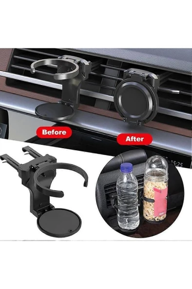 1 Adet Araç İçi Bardaklık Açılır Katlanır Kupa Bardak Şişe Tutucu Araba Klima Kahve İçecek Tutacağı - 3