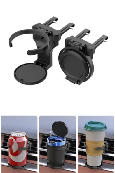 1 Adet Araç İçi Bardaklık Açılır Katlanır Kupa Bardak Şişe Tutucu Araba Klima Kahve İçecek Tutacağı