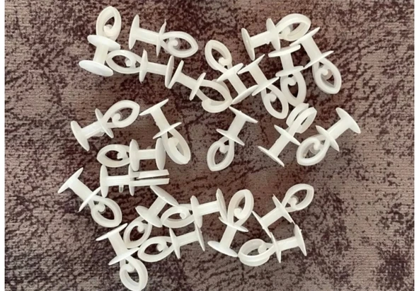 250 ADET Geçmeli Perde Düğmesi Tül Düğmesi Korniş Ruleti Perde Ruleti Halkası Geçmeli Düğme TOPTAN PERDE DÜĞMESİ - Resim 2