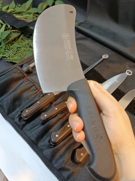 Ahşap El Yapımı Kılıflı Sürmene Şef Bıçakları Seti Et, Ekmek, Sebze, Mutfak, Kurban Şeflik Seti Hadnmade - 10