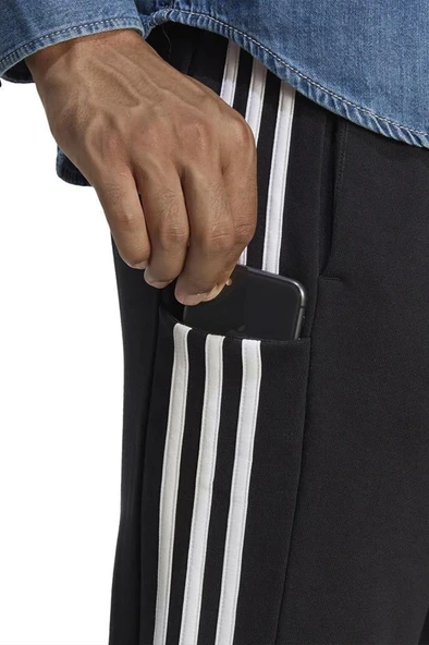 adidas M 3S FT TC PT HA4337 Siyah Erkek Eşofman Altı - 7