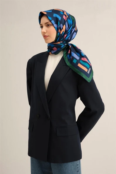 Çiçek Desenli Saf İpek Sura Eşarp 9341 - 9