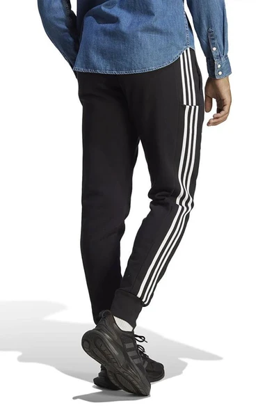 adidas M 3S FT TC PT HA4337 Siyah Erkek Eşofman Altı - 2
