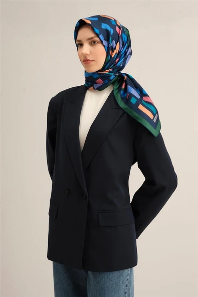 Çiçek Desenli Saf İpek Sura Eşarp 9341 - 8