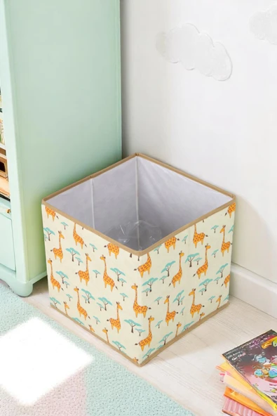 İronika Graffe Bebek Odası Kutu Dolap İçi Organizer Oyuncak Eşya Çamaşır Saklama Kutusu Düzenleyici 30x30x30 - 3