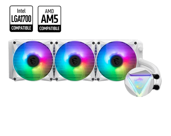 MSI MAG CORELIQUID 360R V2 WHITE 360 MM BEYAZ SIVI İŞLEMCİ SOĞUTUCUSU - 2