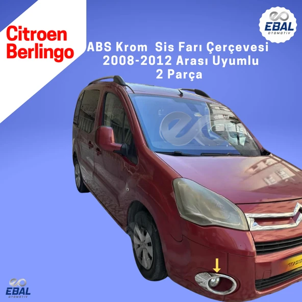 Citroen Berlingo Abs Krom Sis Farı Çerçevesi 2 Parça 2008-2012 Model uyumlu - 3