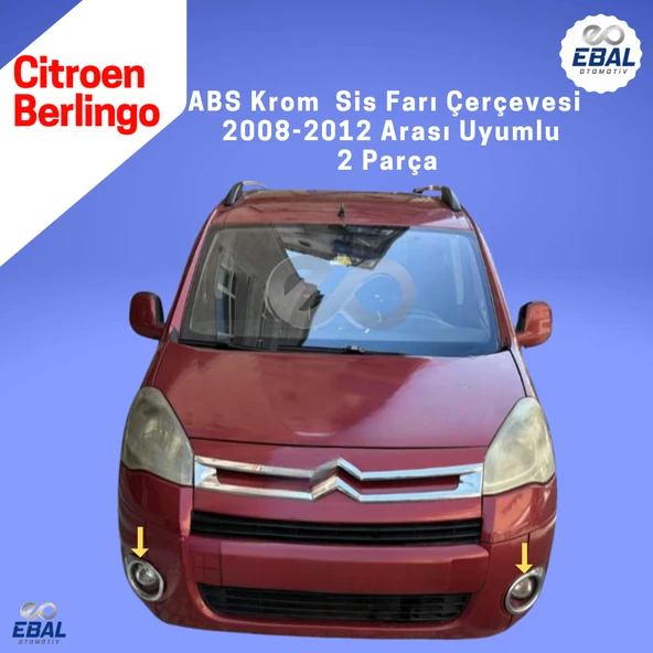 Citroen Berlingo Abs Krom Sis Farı Çerçevesi 2 Parça 2008-2012 Model uyumlu - 2