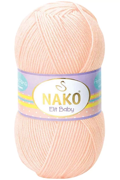 1 Adet Elite Baby El Örgü İpi Tüylenmeyen Bebek Yünü Soft Şeftali 3701 ürün görseli 1