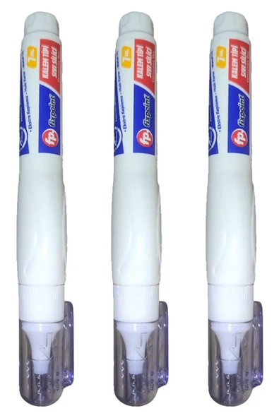 Kalem Daksil 3 Adet Fixpoint Sıvı Düzeltme Kalemi Tükenmez Pilot Kalem Mürekkep Kapatıcı Silici Örtücü Yazı Düzeltici