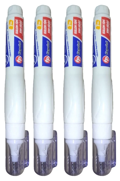 Kalem Daksil 4 Adet Fixpoint Sıvı Düzeltme Kalemi Tükenmez Pilot Kalem Mürekkep Kapatıcı Silici Örtücü Yazı Düzeltici