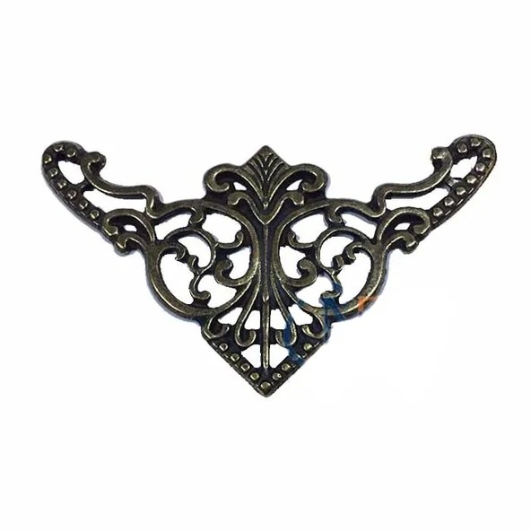 Dekoratif Köşe Süsü, Köşelik - Büyük, 31x55mm, Antik, 100 Adet - 1