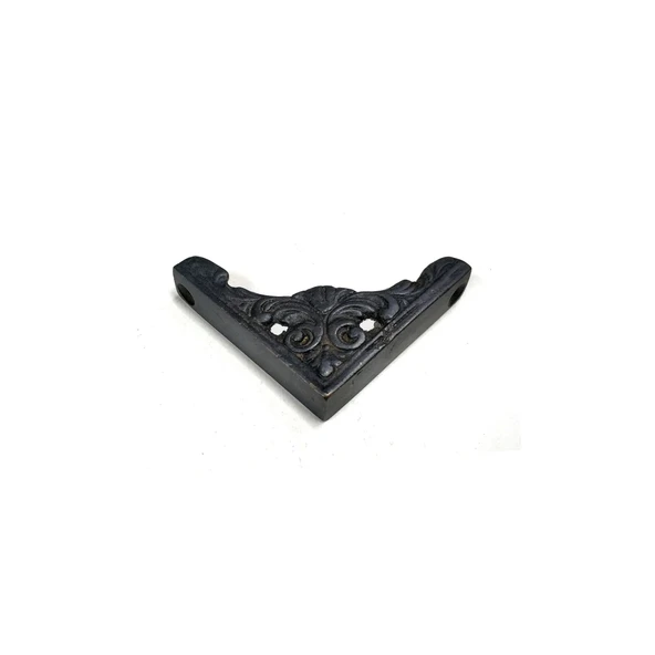 Antika Tarz Dekoratif Pirinç Köşe Süsü - 58x58 Mm, Oksit - 1