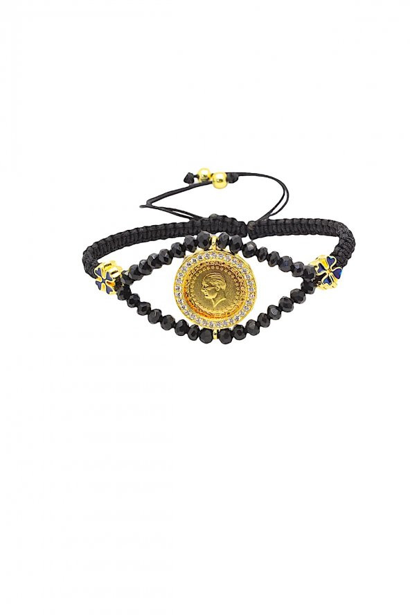 Cigold Taşlı İpli Çeyrek Altın Bileklik 22 Ayar Altın 1,75 Gr K201026823