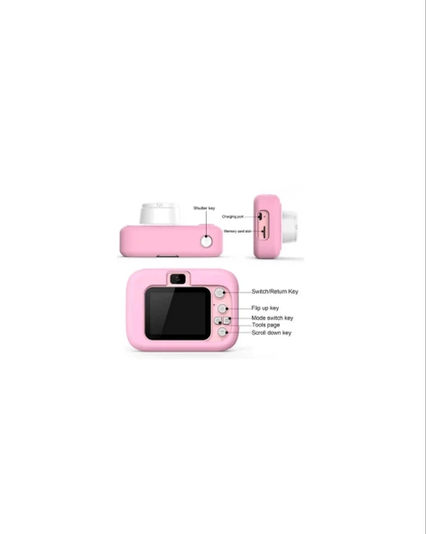 Hello Çocuk Dijital Fotoğraf Makinası 20 Mp Video Kaydedici 2.0 İnç Çift Kameralı Ks-102 - 7